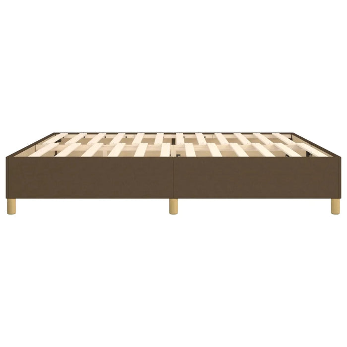 Struttura Letto a Rete a Molle Marrone Scuro 200x200 cm in Tessuto 3120988