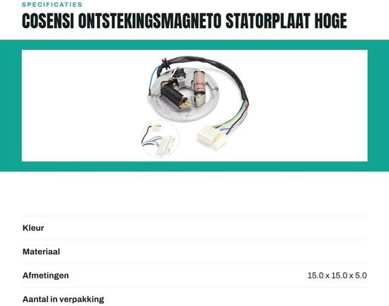 Platina stator per magnete - Adatto per PW80 - Motocicletta - Bicicletta - Alta qualità
