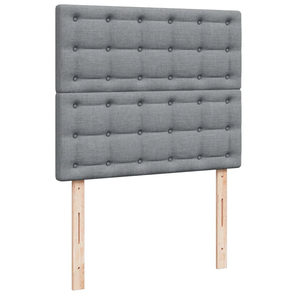 Giroletto a Molle con Materasso Grigio Chiaro 120x200cm Tessuto