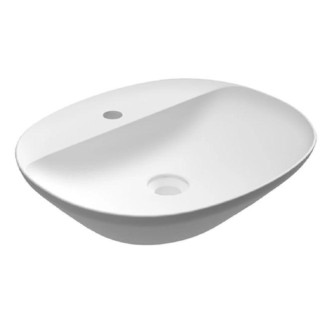 Lavabo appoggio foro rubinetto ovale Rak Ceramics Bianco