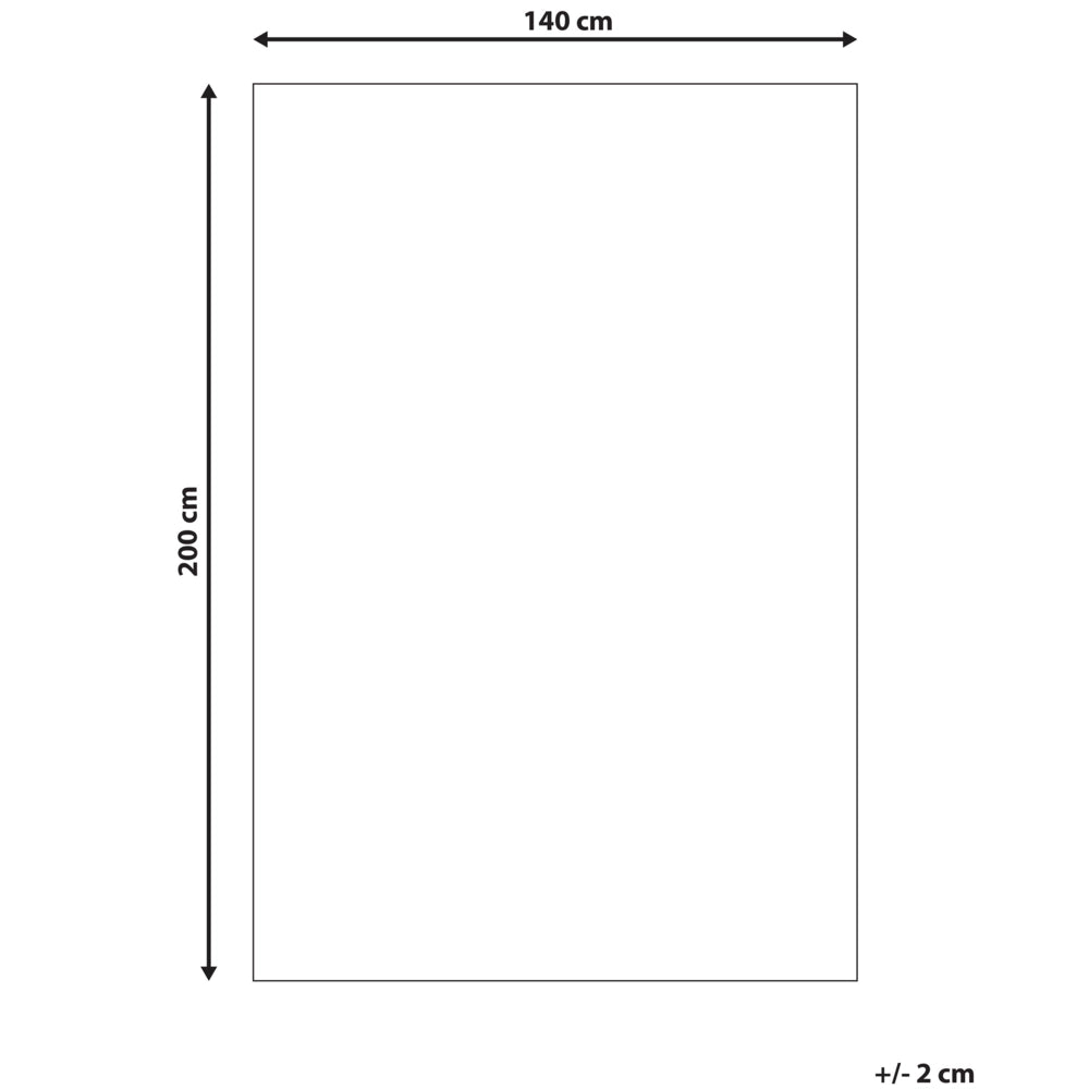 Tappeto in lana beige e marrone 140 x 200 cm a pelo lungo motivo orientale
