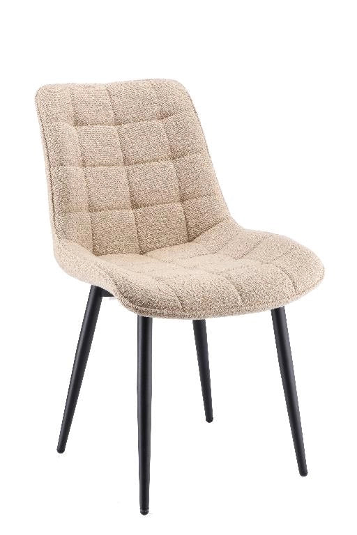 Sedia da Soggiorno o Ufficio in Velluto Arles Beige 49,5 x 64,5 x 84,5 cm