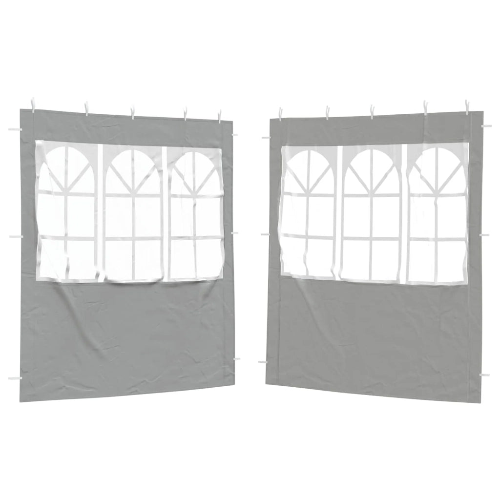 Parete per tenda da festa 2 pcs 200 x 195 cm Grigio Chiaro 42033017
