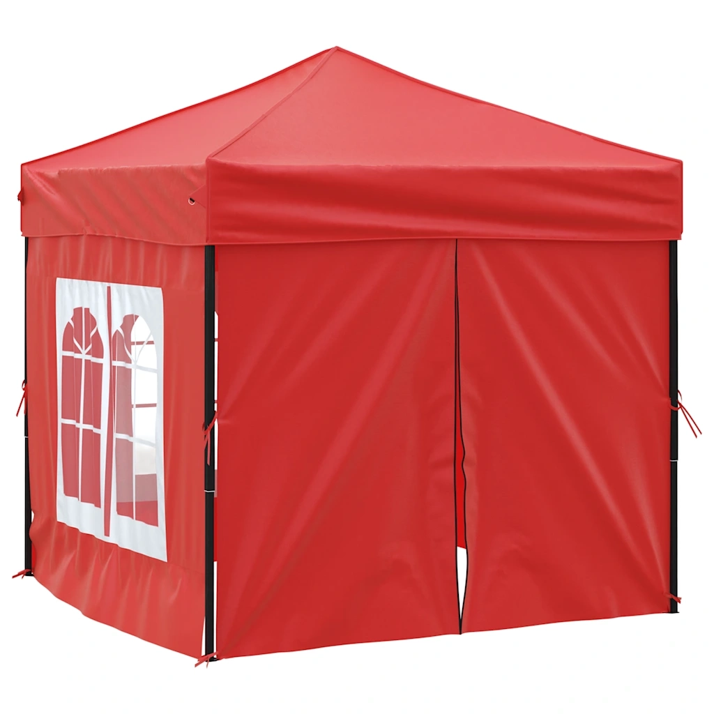 Tenda per Feste Pieghevole con Pareti Laterali-Tenda Gazebo Rosso 2x2 m 678868