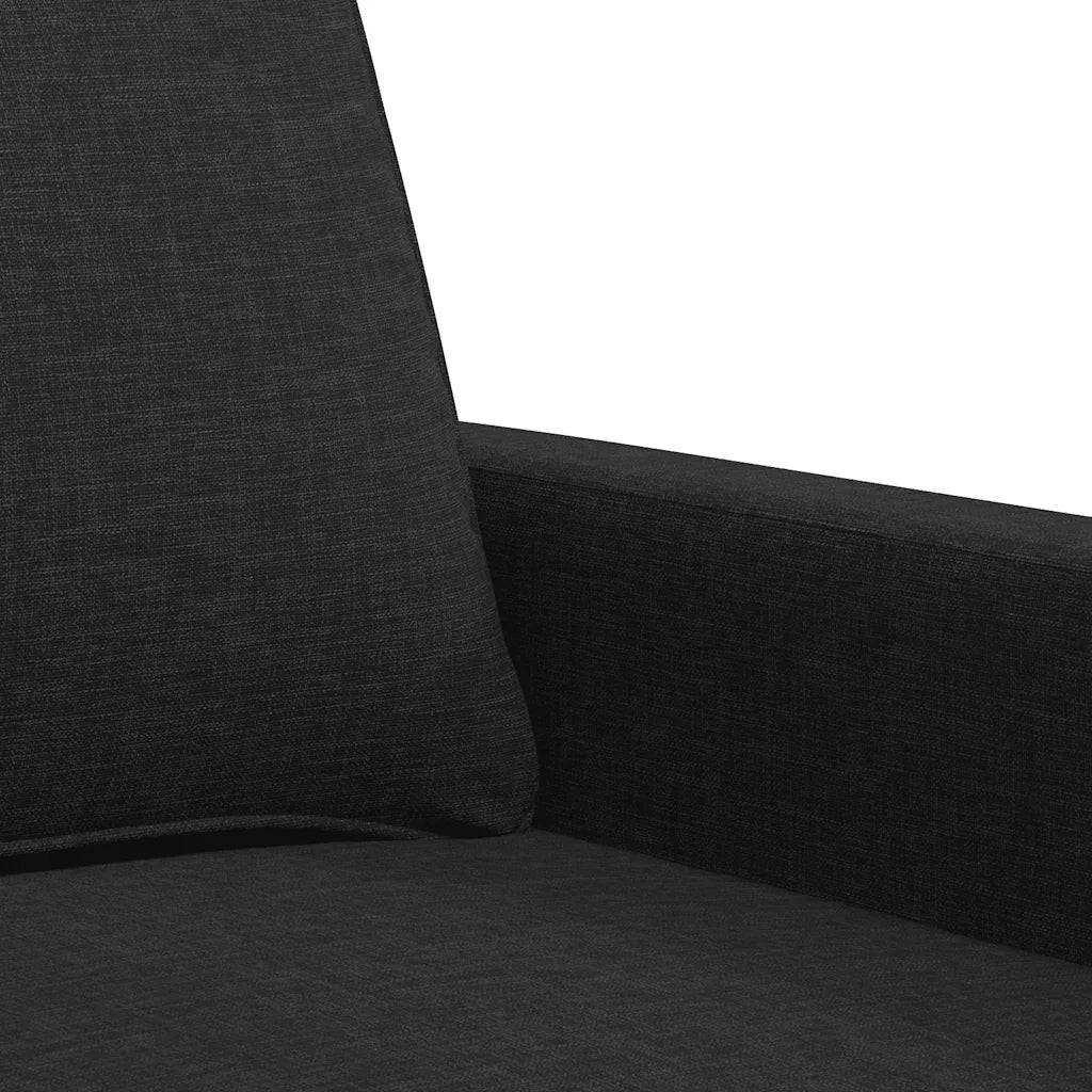 Divano a 2 Posti Nero 120 cm in Tessuto 359167