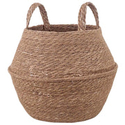 Vaso da fiori con manici Naturale Ø 32 x 32 cm 100% Erba marina