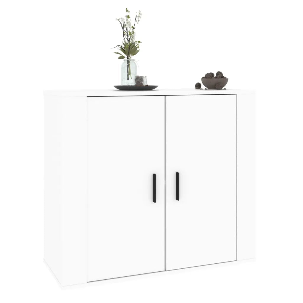 Credenza Bianca 80x33x70 cm in Legno Multistrato cod mxl 15556