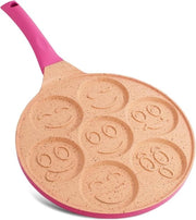 Padella multifunzionale per pancake a 7 fori, 26,6 cm, padella di cottura in induzione