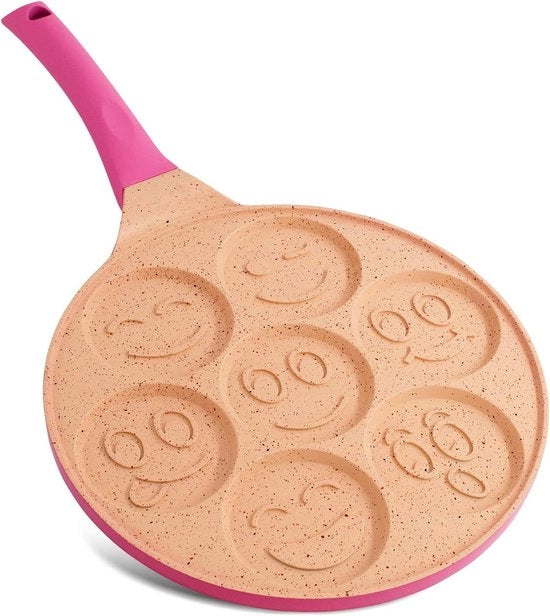 Padella multifunzionale per pancake a 7 fori, 26,6 cm, padella di cottura in induzione