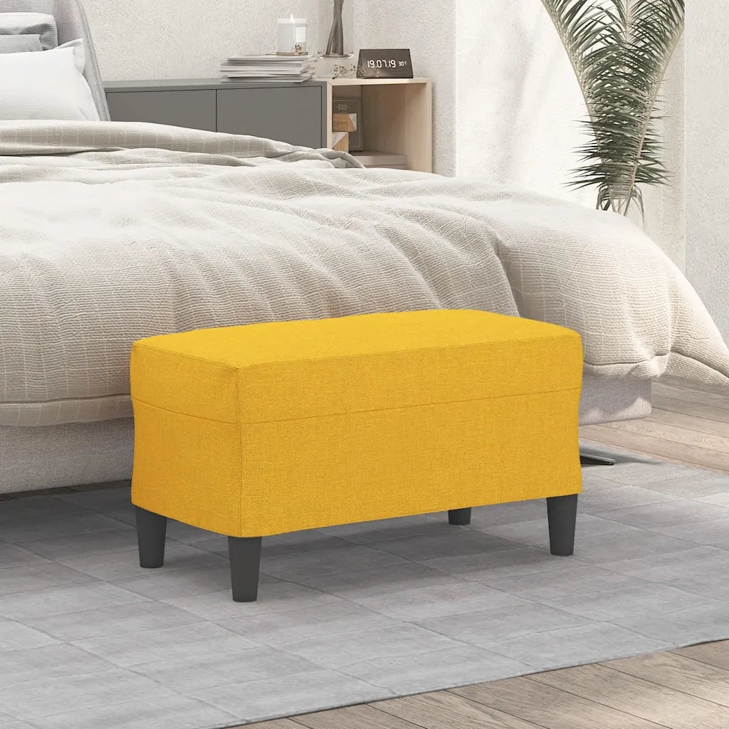 Panca Giallo Chiaro 70x35x41 cm in Tessuto