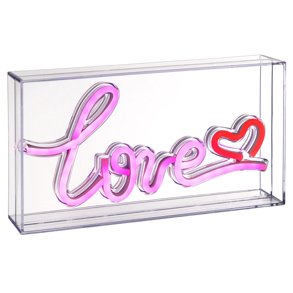 Lightbox LOVE con luce LED e cavetto USB