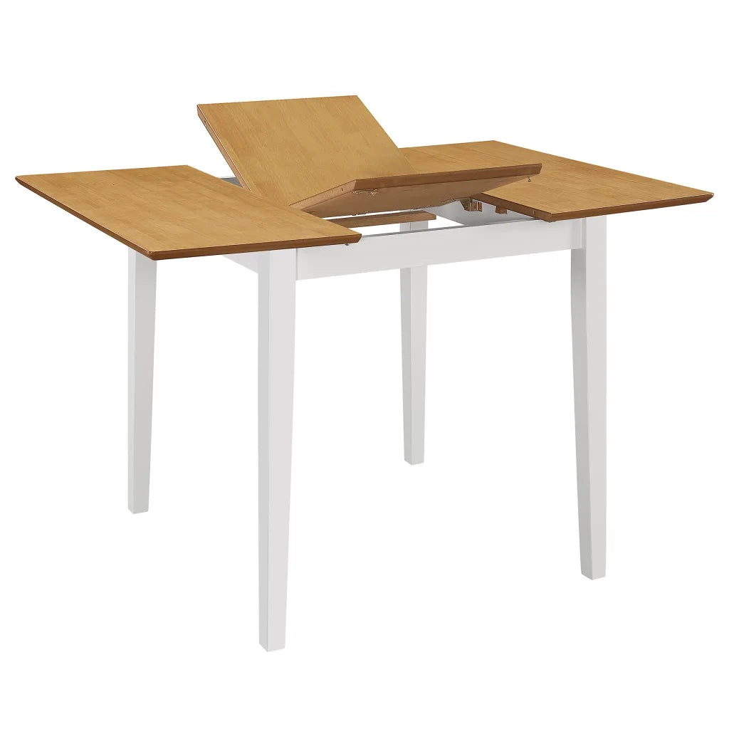 Tavolo da Pranzo Estensibile Bianco (80-120)x80x74 cm in MDF 247625