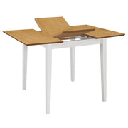 Tavolo da Pranzo Estensibile Bianco (80-120)x80x74 cm in MDF 247625