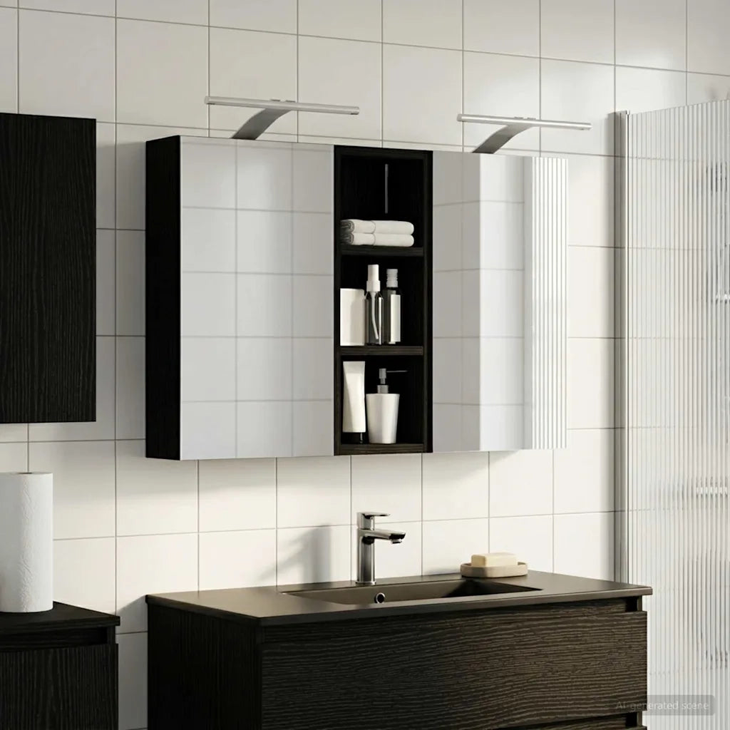 Set di Armadi da Bagno con lo scaffale 3 pcs 80 x 10,5 x 50 cm 3403657