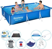 Piscina Deal - 9 pezzi - Acciaio Pro Rettilineo 300x201x66 cm