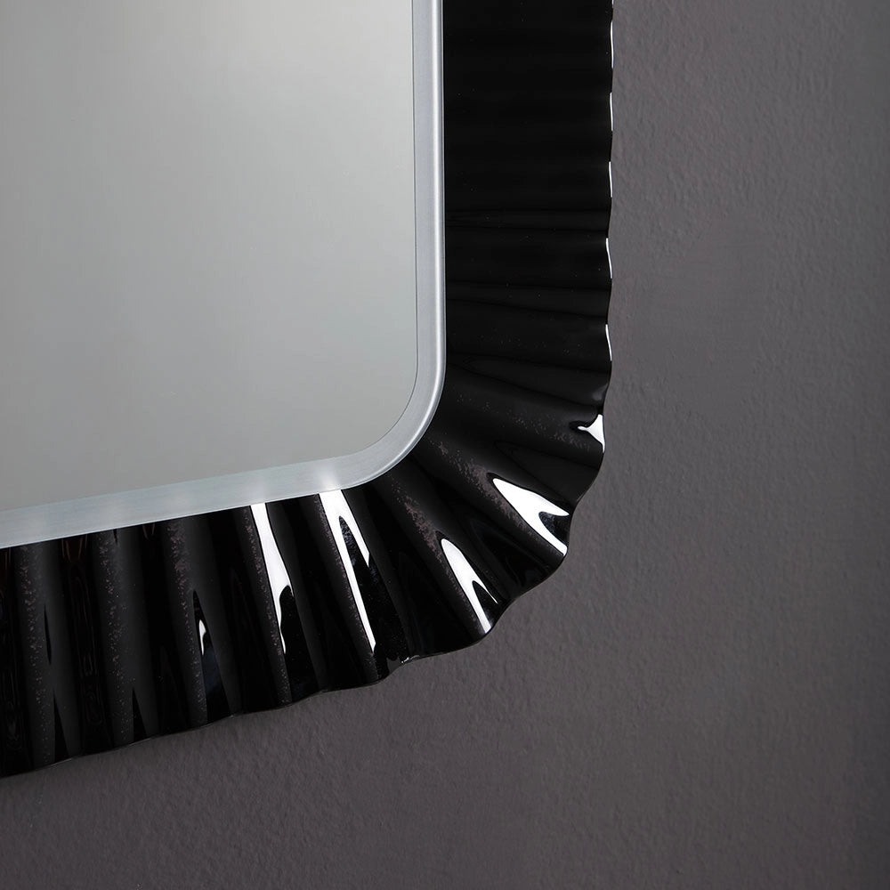 Specchio con cornice in vetro fuso 94x68