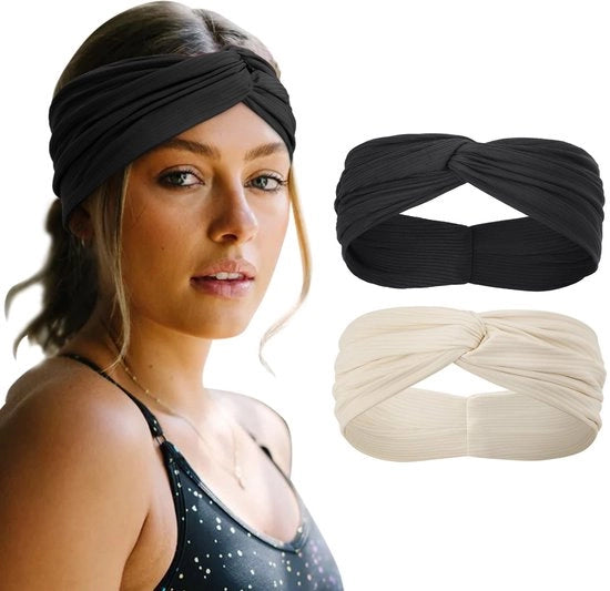Banda sportiva per capelli - Larghezza elastica antiscivolo - Banda capelliera boho soft - Adatta per yoga e allenamento - Mantieni i capelli ordinati e comodi - Banda capelliera per sport
