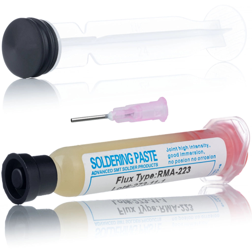 Topnik Flux per Saldatura RMA-223 con Pistone e Ago – Alta Qualità, No Clean, 10cc | Precisione e Facilità d'Uso