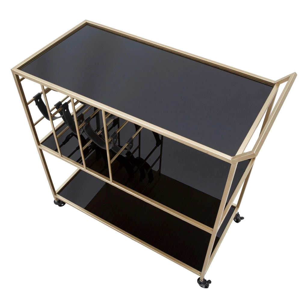 Druski, Carrello 3 Ripiani, 79x40x82h cm Nero