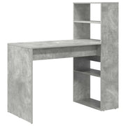 Scrivania | Tavolo da Ufficio Grigio cemento 113 x 54 x 120 cm Legno multistrato