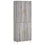 Credenza | Madia | Buffet da pranzo | Armadio da pranzo Grigio Sonoma 69,5x34x180 cm in Legno Multistrato