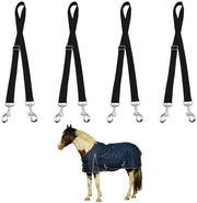 Set di Cinghie di Rallentamento per 4 ruote - Cinghie Elastiche Adattabili - Rotazione 360° - Robuste e affidabili - Forma di gomito stabile - Resistente alla trazione e alla abrasione - Set di cinghie per coperta di sella
