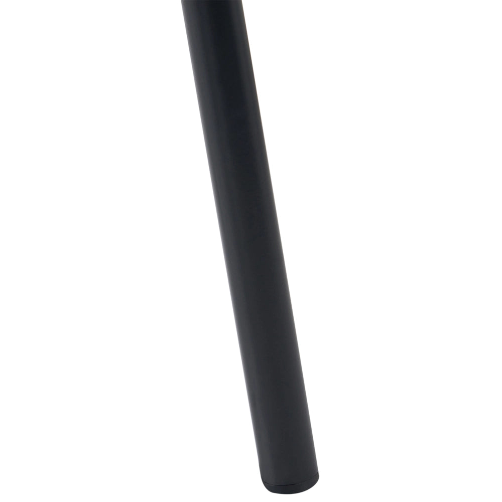Set di 2 sedie per sala da pranzo Seduta imbottita in tessuto di velluto a coste giallo Gambe in metallo Nero Stile moderno