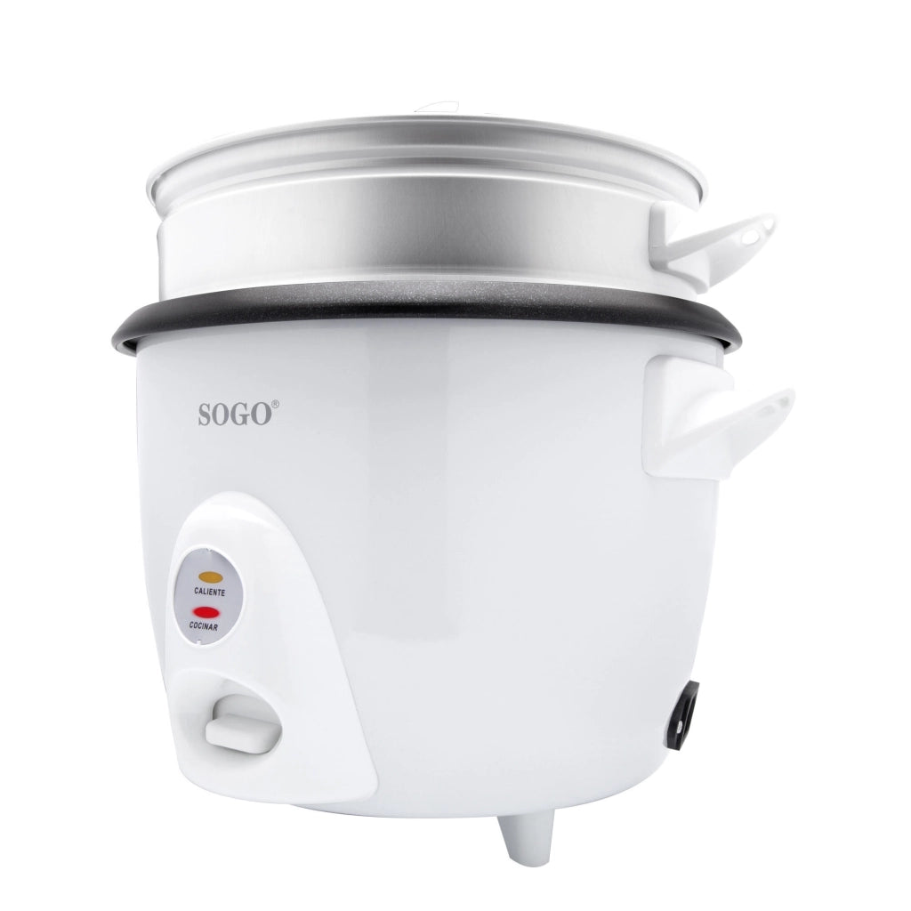 Cuociriso elettrico automatico 1,5 litri, recipiente antiaderente rimovibile, cestello vapore alluminio 500W cucina - SOGO