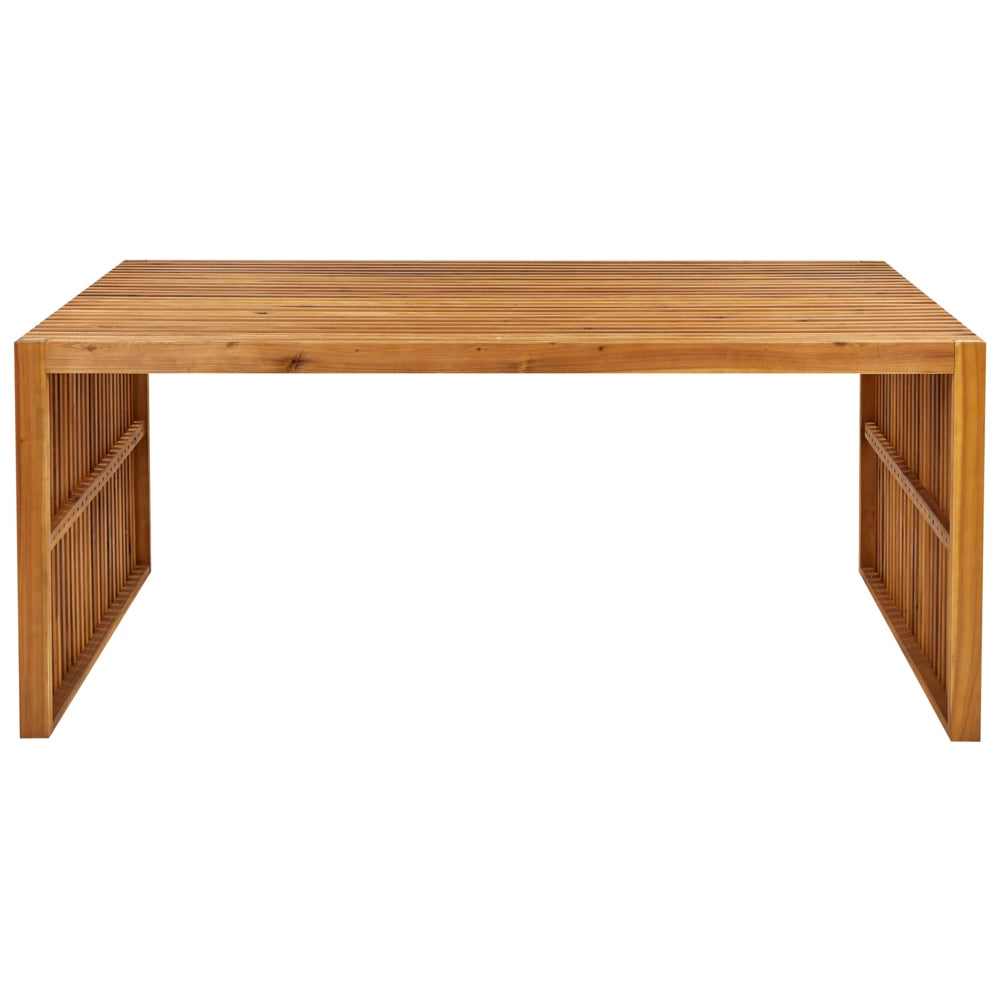 Set da pranzo da giardino 3 pezzi Tavolo rettangolare in legno massiccio di acacia 2 panche Design rustico per interni esterni