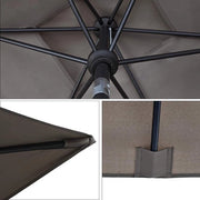 Ombrellone da giardino 210 x 140 cm in taupe - UV50+ - Forma rettangolare