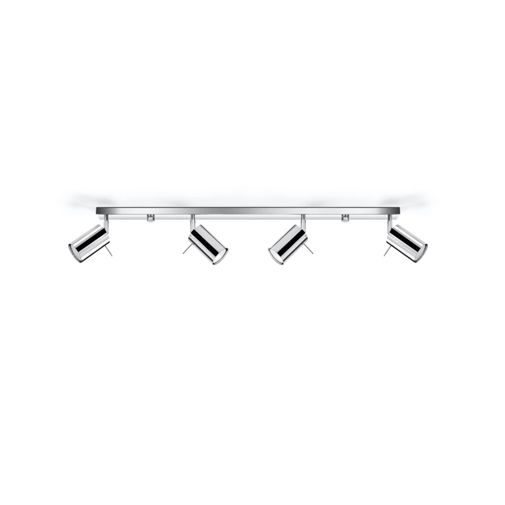 Lampada LED regolabile Bittersweet Shimmer Ring a 4 luci, cromata, 80 cm