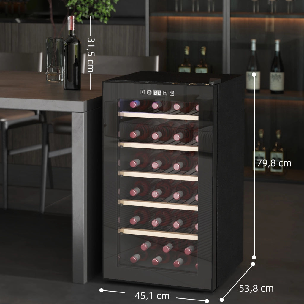 Cantinetta per Vini Refrigerata 91L ¨C Zephmum ¨C Nero 45.1x53.8x79.8cm