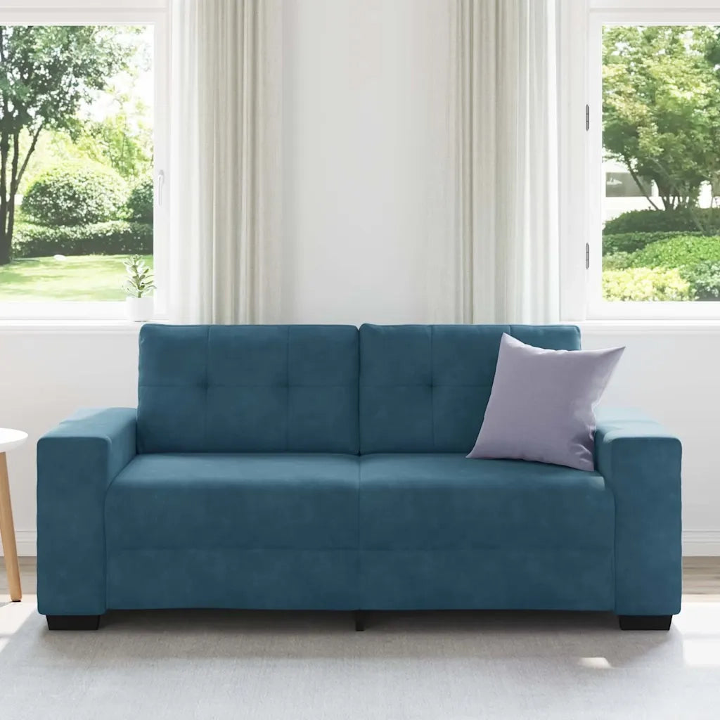 vidaXL Divano Divanetto Blu 140 cm in Velluto