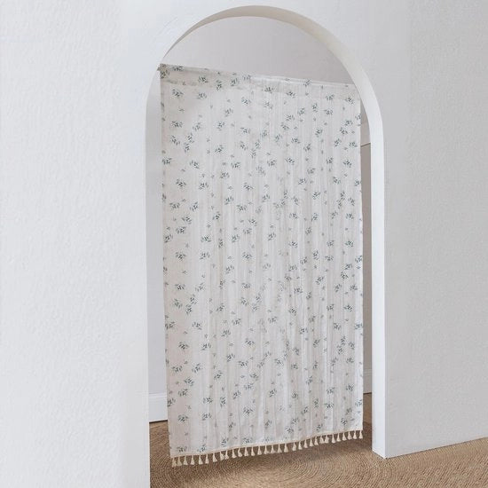 Gordino di separazione in cotone-lino per porta, senza foratura, tenda divisoria in tessuto, tenda di schermo, tenda per porta e mezza porta, stoffa per appendere tende, divisa per camera, 85*140cm, stile 1