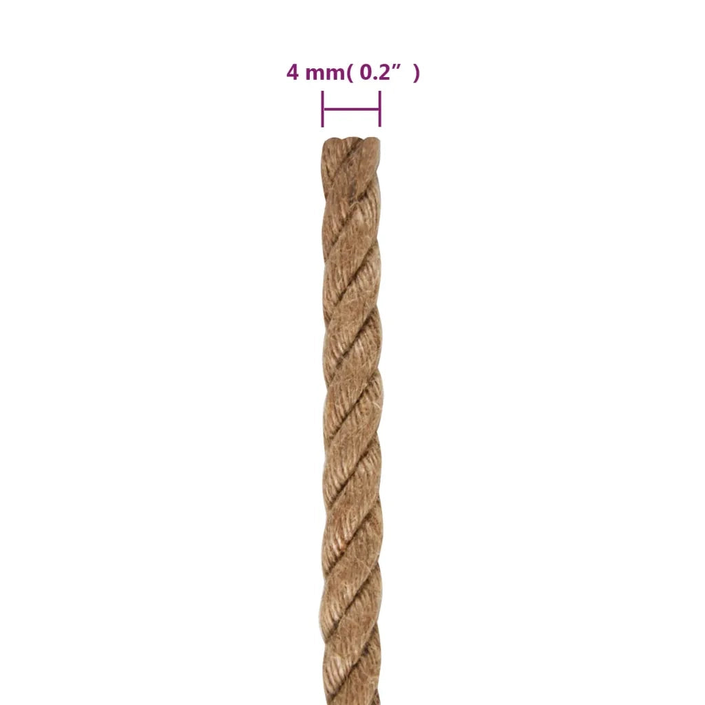 Corda in Juta Lunga 250 m Spessa 4 mm 153736