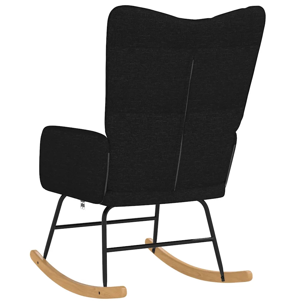 Sedia a Dondolo Nera in Tessuto 327617