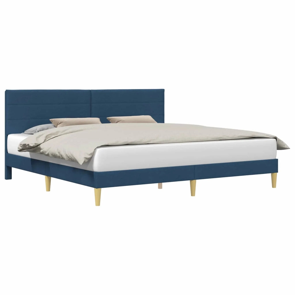 Struttura del letto con testiera Blu 180 x 200 cm Tessuto 42027605