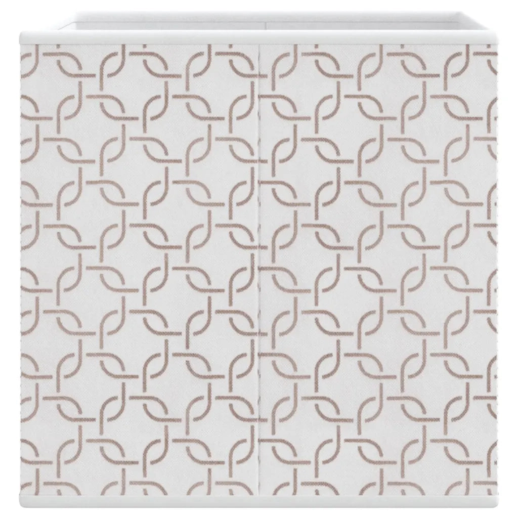 Scatole Portaoggetti 10 pz Crema 32x32x32cm Tessuto non Tessuto CFW4522351