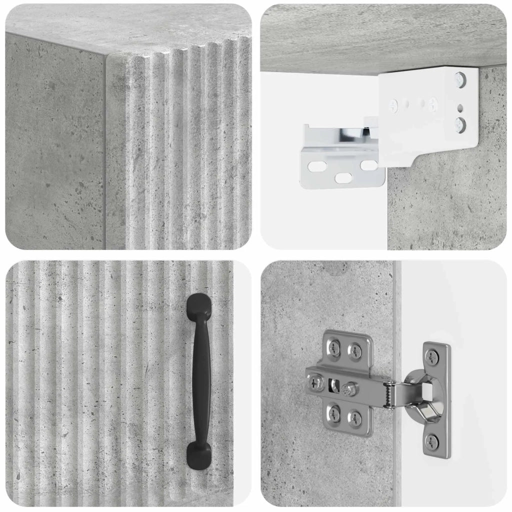 Armadio da bagno a muro HOORN Grigio Cemento 30 x 31 x 59 cm 897248