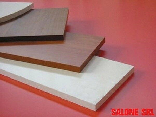 MENSOLA IN LEGNO 5 PZ. BORDO SQUADRATO CM.80X20X1,8 COLORE BIANCO