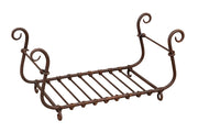 Biscottini Portalegna in ferro battuto lavorato a mano L92XPR45XH44 cm Comodo pratico
