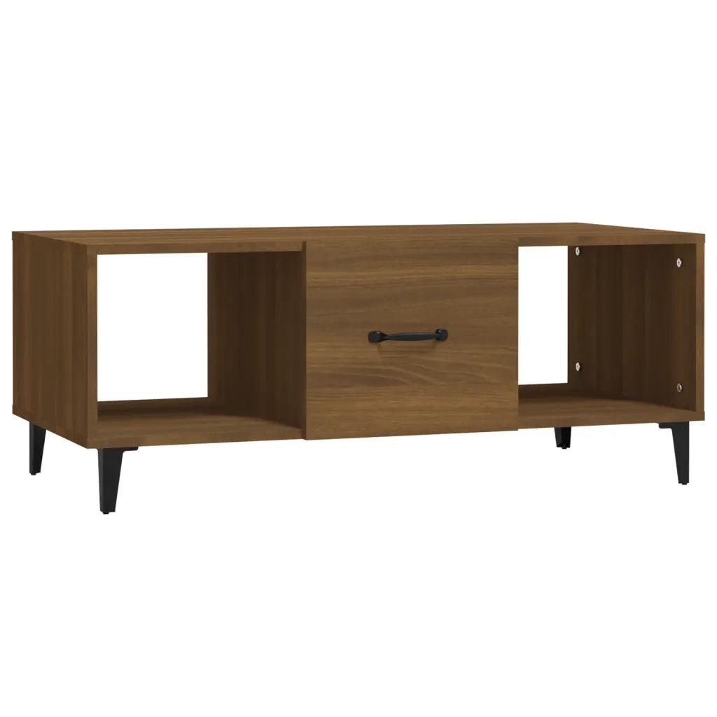 Tavolino da Caff¨¨-Tavolino da soggiorno-Tavolo da Caff¨¨ Rovere Marrone 102x50x40 cm Legno Multistrato