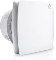 Ventilatore per bagno Ø100 mm Silenzioso con sensore di umidità e timer bianco