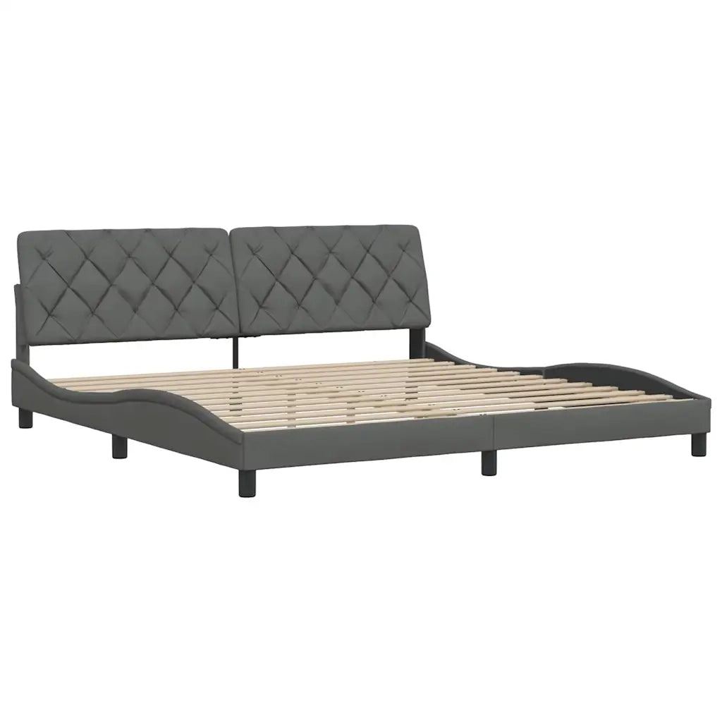 Giroletto senza Materasso Grigio Scuro 200x200 cm Tessuto 3310623