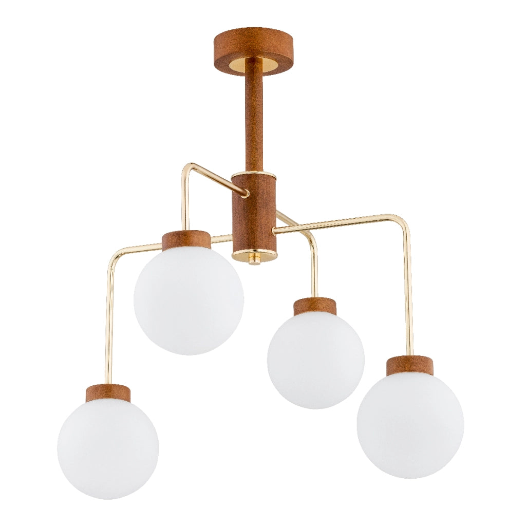 Lampada a sospensione CHOKO legno chiaro 4xE14 Alfa