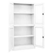 Armadio per Ufficio Bianco 90x40x180 cm in Acciaio e Vetro 335938