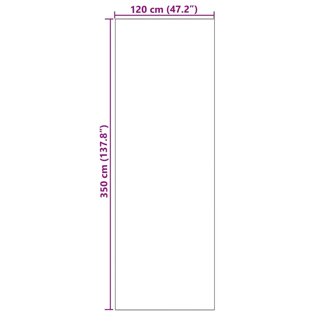 Zerbino d'ingresso moderno rettangolare antiscivolo per interni/esterni 120 x 350 cm in poliammide nero 02_0057924