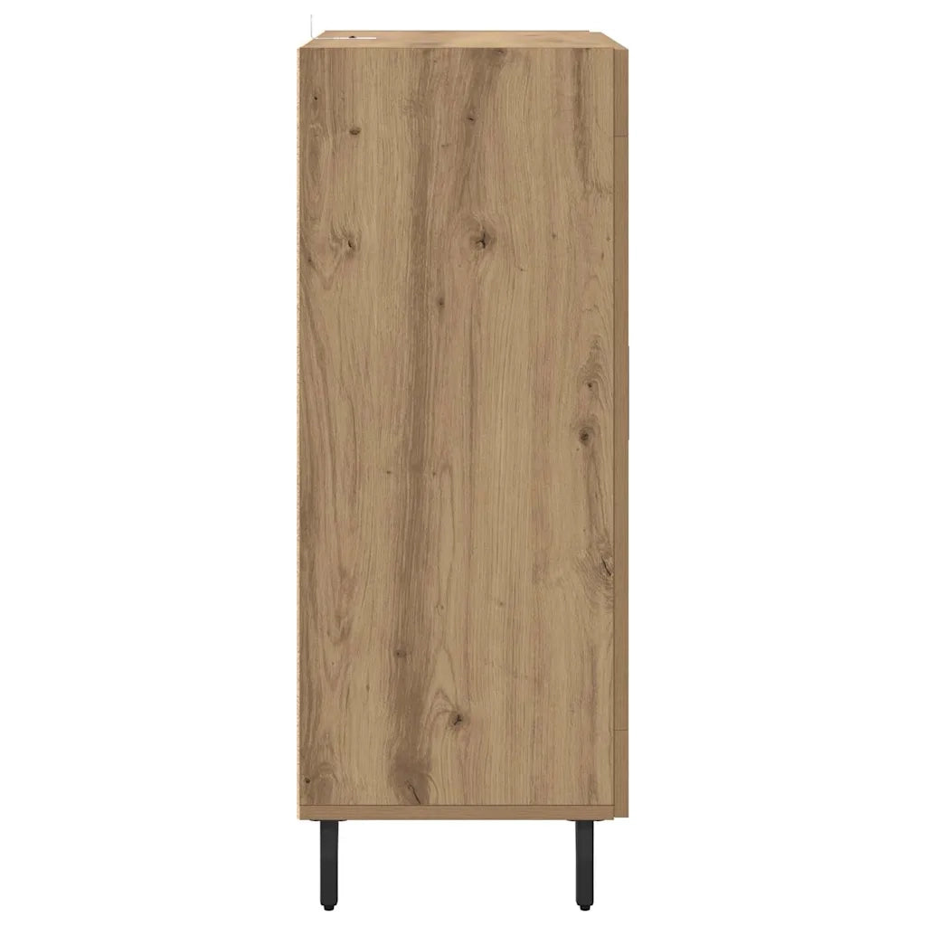 Credenza | Madia | Buffet da pranzo | Armadio da pranzo Rovere artigianale 69,5 x 34 x 90 cm Legno multistrato