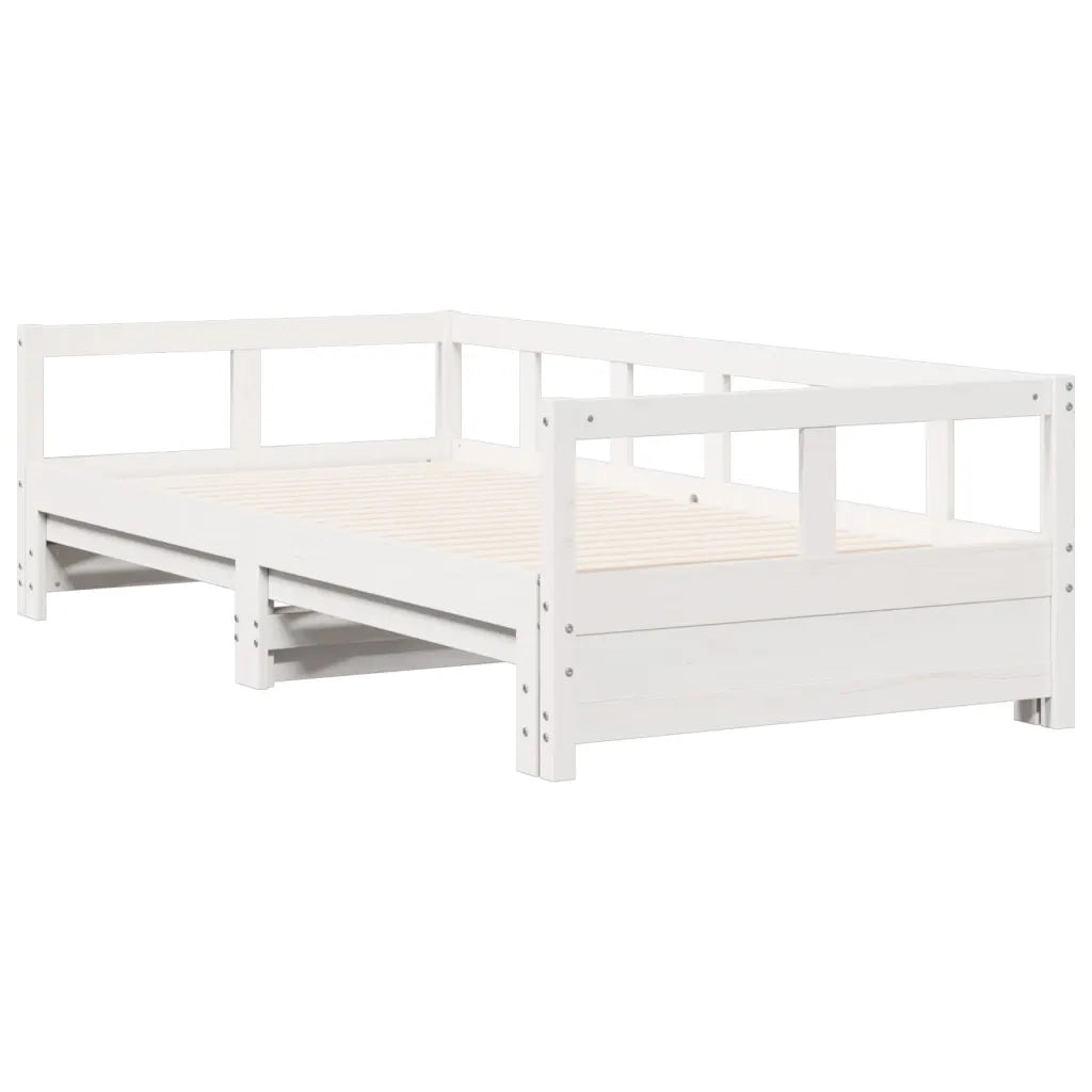 Letto singolo | Letto per adulti | Dormeuse senza Materasso Bianca 90x200 cm Legno Massello Pino