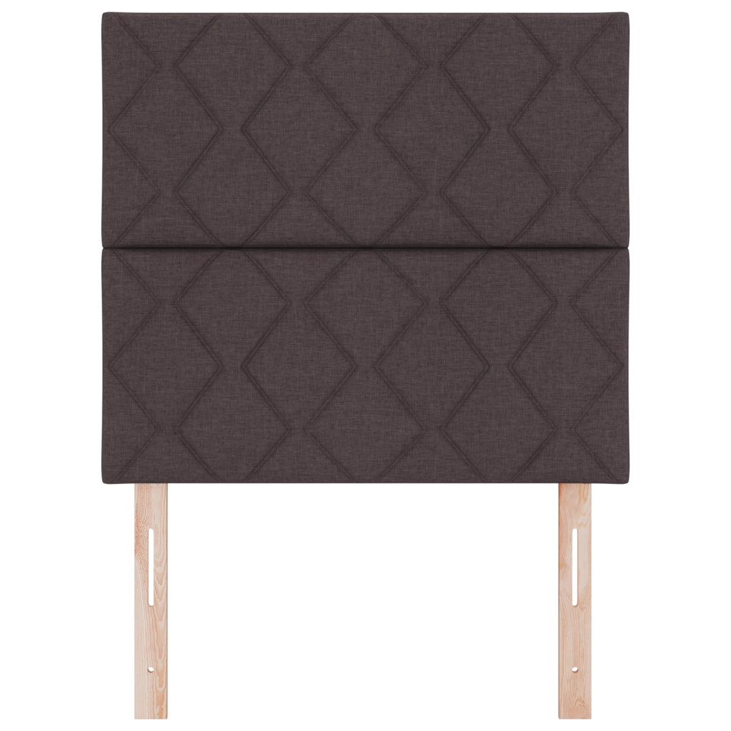 Testata LED con design a blocchi di diamante marrone scuro, 100 cm in tessuto